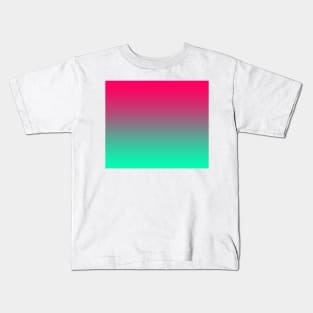 Fade Pink To Blue Gradient Kids T-Shirt